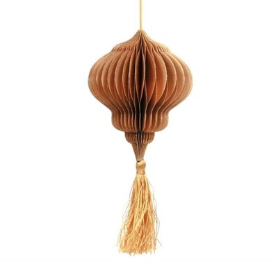 Honeycomb met kwastje 17,5 cm - goud