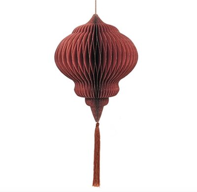 Honeycomb met kwastje 40 cm - Bruin