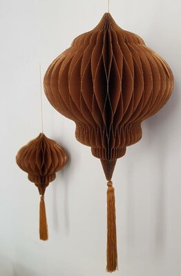 Honeycomb met kwastje 17,5 cm - goud