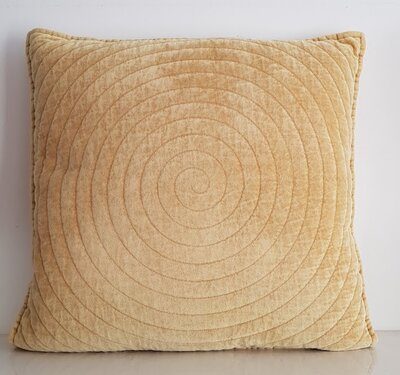 Velvet Cushion Jessica mustard 45x45