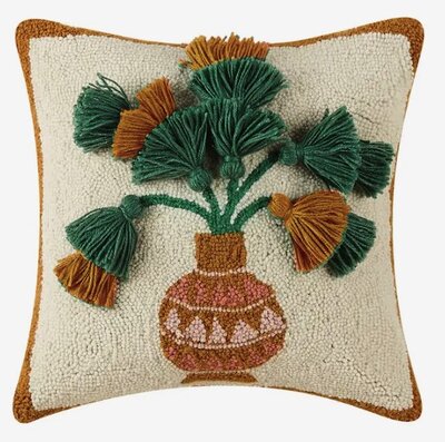 Hook pillow with papyrus 40x40