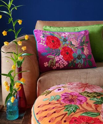 Velvet appelgroen 40x60