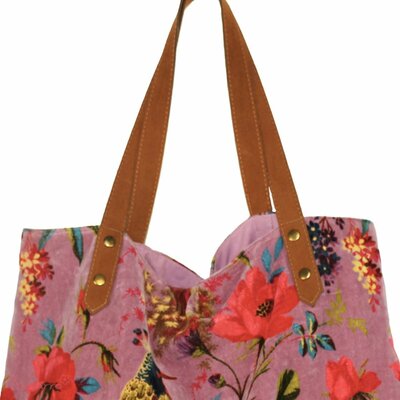 Paradise velvet shopper - Lila