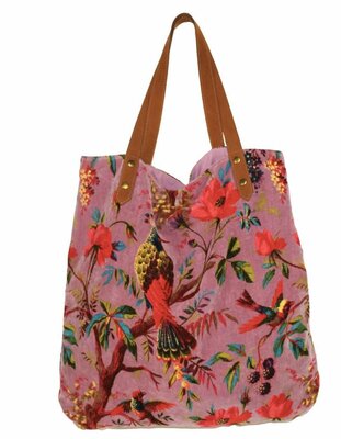 Paradise velvet shopper - Lila
