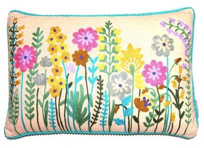 Cushion flower garden 35x50 -  pink