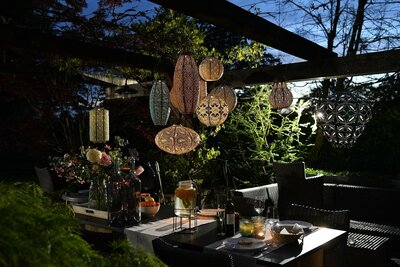 Lumiz Solar Lampion Ikat Bulb - Solar tuinverlichting - 16 cm - Groen