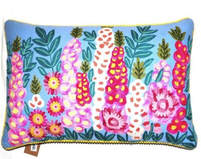 Sierkussen met Lupine - lichtblauw 40x60