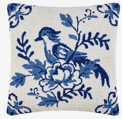Hook pillow bluebird 45x45