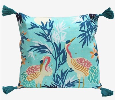 Kussenhoes met kraanvogels - 45x45