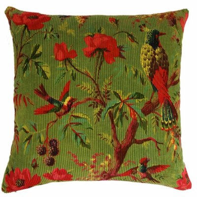 Sierkussen Paradise ribfluweel - Mosgroen 50x50