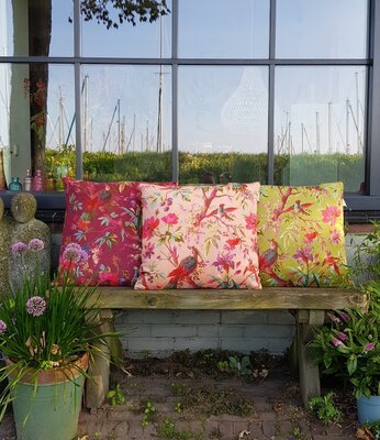 Sierkussen Paradise ribfluweel - Roze 50x50