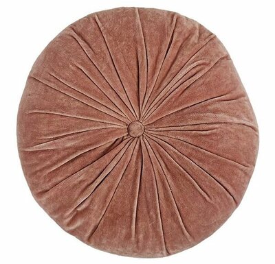 Velvet cushion round - pink