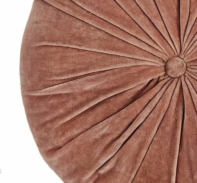 Velvet cushion round - pink