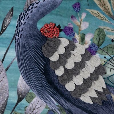  Handmade cushion Fleury Blue Heron, 45x45