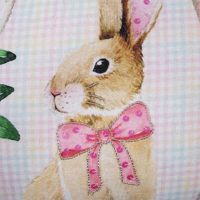 Cushion rabbit with embroidered beads 35x45 