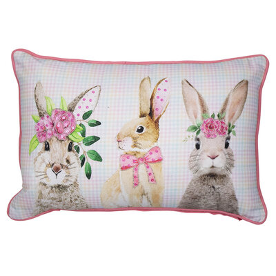 Cushion rabbit with embroidered beads 35x45 