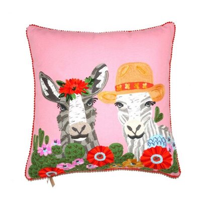 CUSHION CANVAS GOAT 45x45