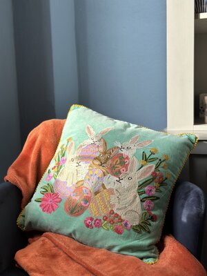 Cushion bunnies with eastereggs  - 45x45