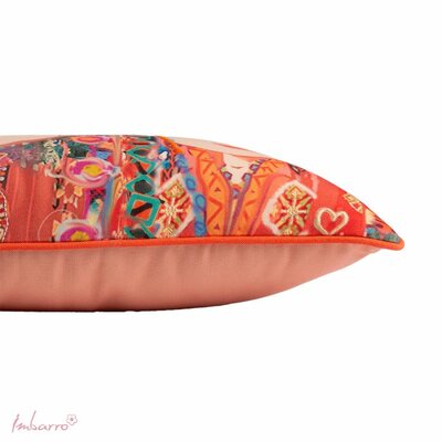 Sierkussen - Shaila - geborduurd - Oranje - 35x70cm