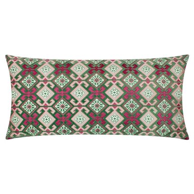 Decorative cushion – Laurel – Cerise/Jade – 30x60 cm