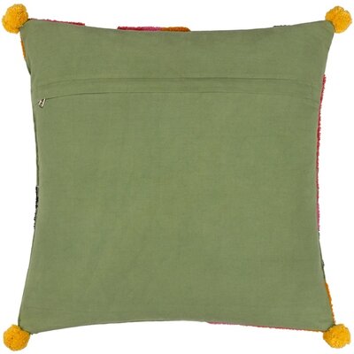 Kussenhoes – Poppy – Kaki/Roze – 50x50 cm