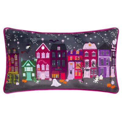 Cushion cover – Creepy Town – Anthracite gray – 30x50 cm