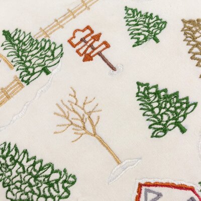 Cushion cover – Winter Ski Lodges – White – 50x50 cm