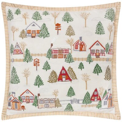 Cushion cover – Winter Ski Lodges – White – 50x50 cm