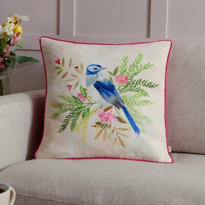 Cushion cover – Daisy Hill Bluebird  – Multi/Pink – 45x45 cm