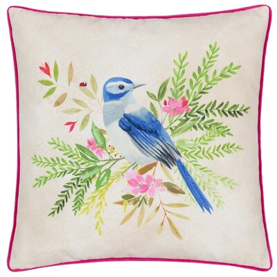 Cushion cover – Daisy Hill Bluebird  – Multi/Pink – 45x45 cm
