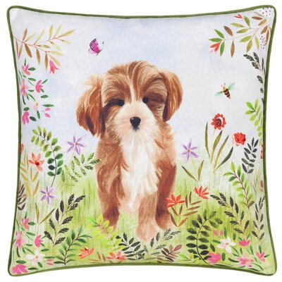 Cushion cover – Daisy Hill Charlie – Multi/Green – 45x45 cm
