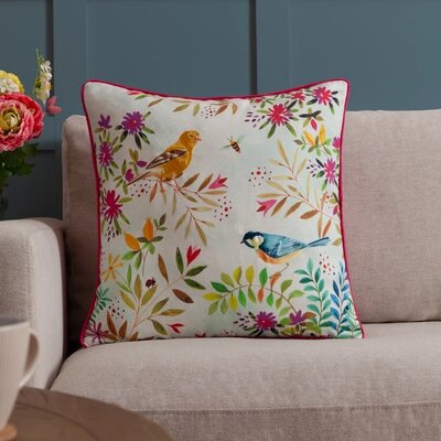 Cushion cover – Daisy Hill Willow Birds – Multi/Pink – 45x45 cm