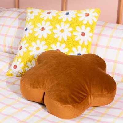 Sierkussen – Flower Velvet – Omkeerbaar – Ginger – 45x45 cm