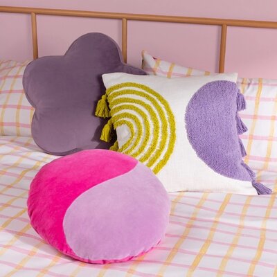 Sierkussen – Flower Velvet – Omkeerbaar – Lila – 45x45 cm
