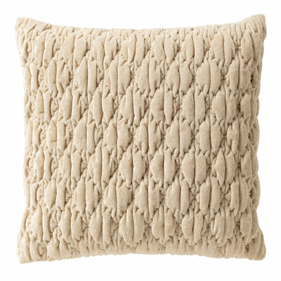 Zion – Sierkussen 45x45 cm – Tofu – Beige 