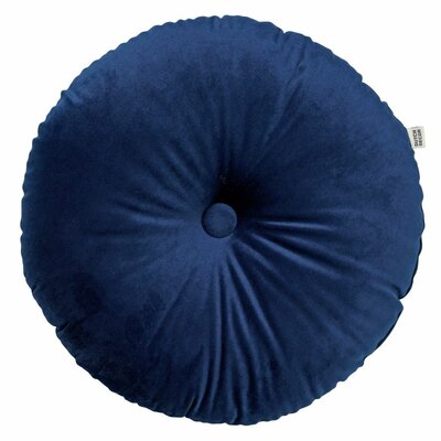 Olly – Round Velvet Cushion Ø40 cm – Insignia Blue 