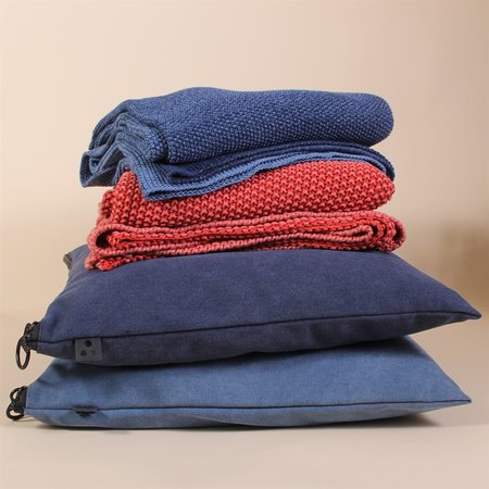 Stonewashed plaid - Koraalrood