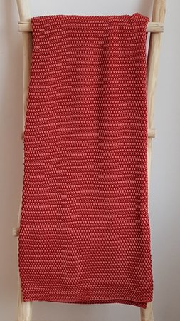 Stonewashed plaid - Koraalrood