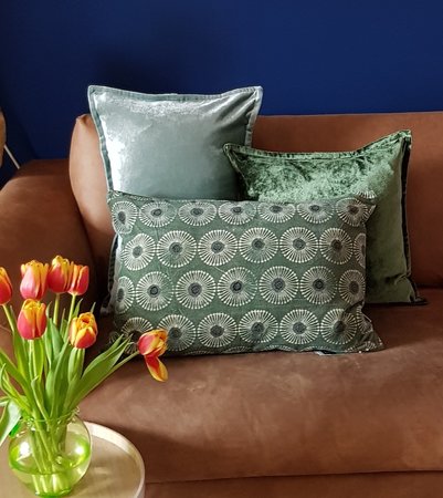 Velvet kussenhoes- mint 45x45