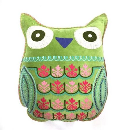 Cotton velvet Uil - groen