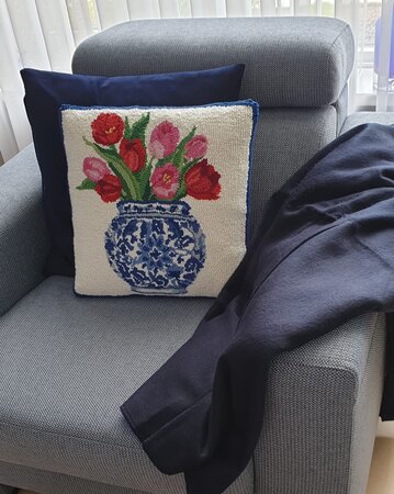 Alpaca plaid - blauw 165x230