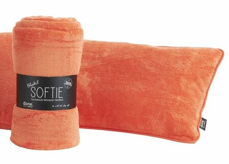 Fleece deken 'softie' - oranje