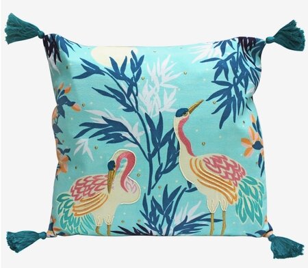 Sierkussen met kraanvogels - 45x45