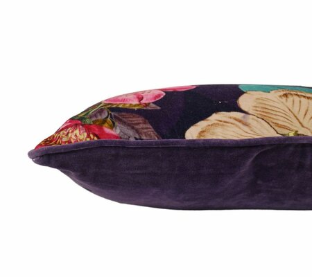 Velvet sierkussen met bloemen Maxima - 40x60