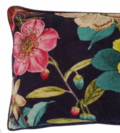 Velvet sierkussen met bloemen Maxima - 40x60