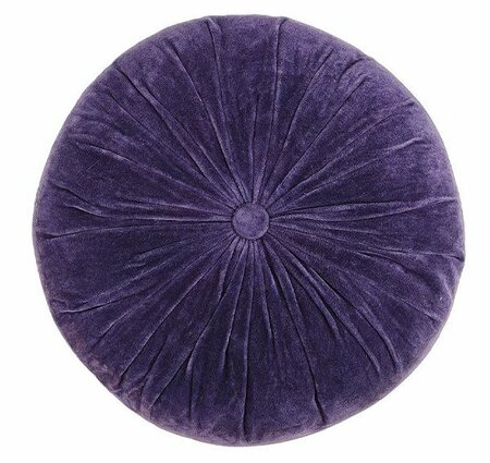 Velvet sierkussen rond - paars
