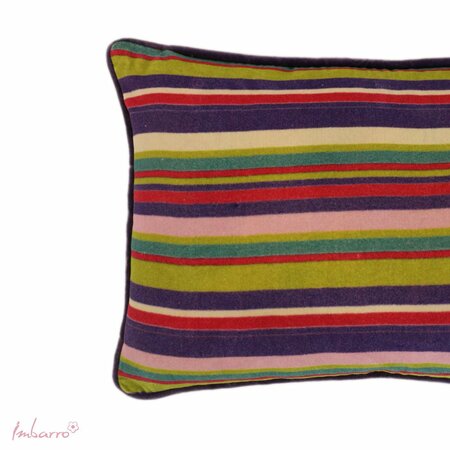Velvet sierkussen met strepen - 40x60