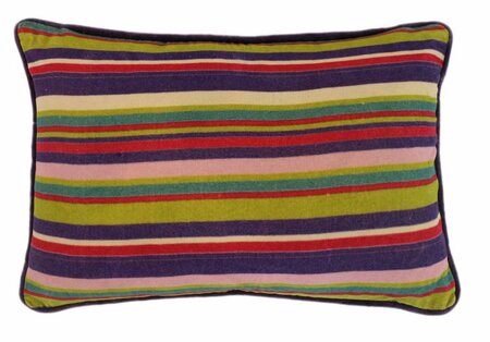 Velvet sierkussen met strepen - 40x60