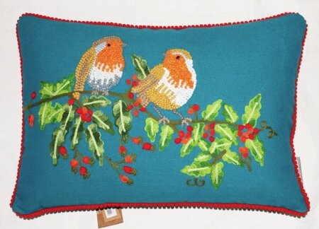 Vogels op tak - petrol 35x50