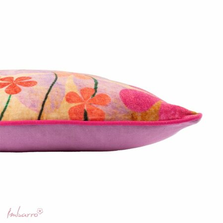 Sierkussen - Flowers Kiran - fluweel - multi - 50x50cm